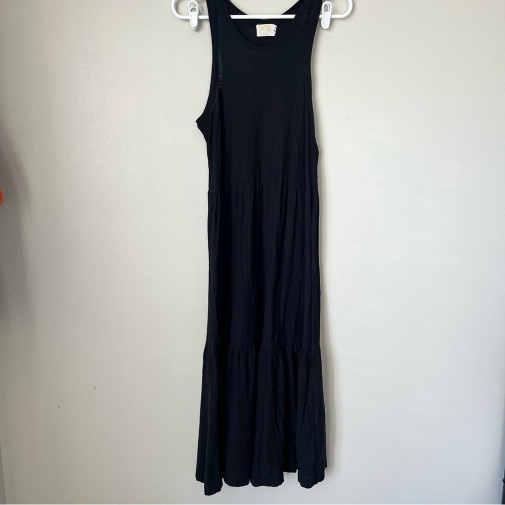 Nation LTD Women’s Melissa Black Pima Cotton Midi Tank Dress Size XS
